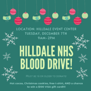 Blood drive event information